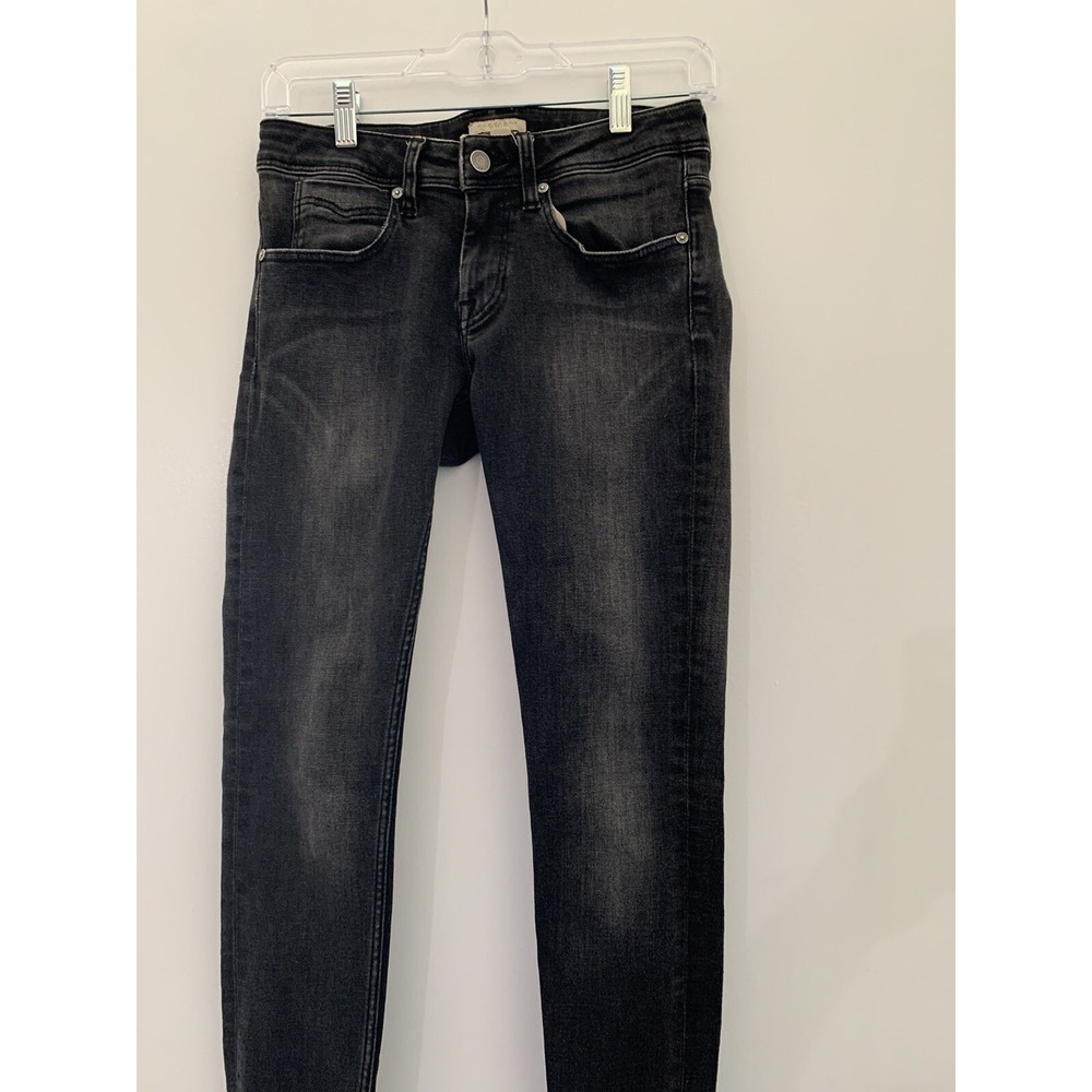 Burberry Brit Women's Mid Rise Black Bexton Skinny Fit with Ankle Zipper - Read